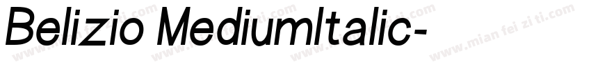 Belizio MediumItalic字体转换